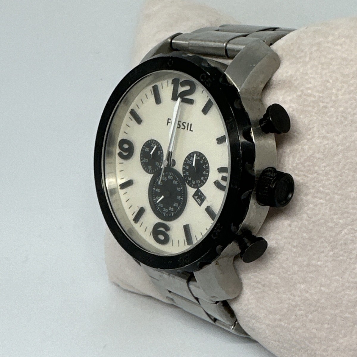 Fossil JR1390 Men's Silver Stainless Steel Analog Dial Quartz