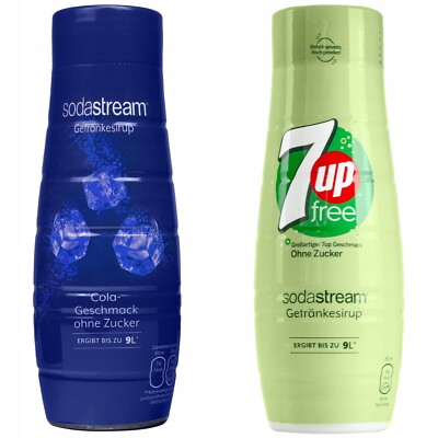 NEU Sodastream Sirup Set Cola zuckerfrei 7UP zuckerfrei 2x440ml Konzentrat