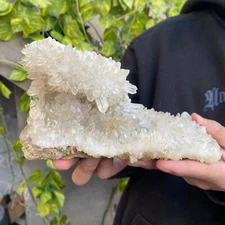 2.6lb Natural Clear White Quartz Crystal Cluster Rough Healing Specimen