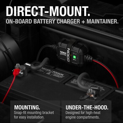 NOCO GENIUS2D 12V 2A Onboard Battery Charger, Trickle Charger and