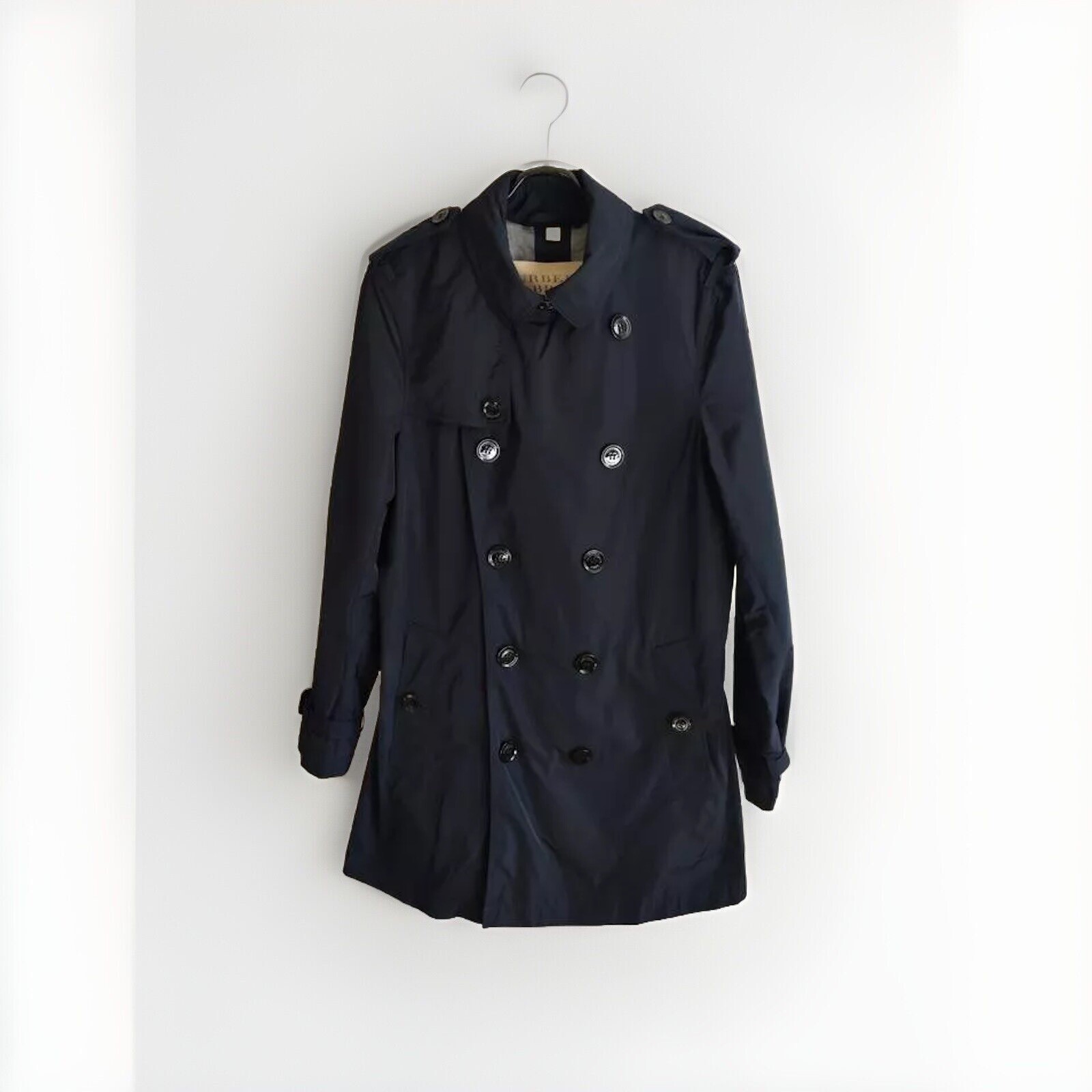 Burberry Brit Men Blue Trench Coat Jacket Size M 180/92A