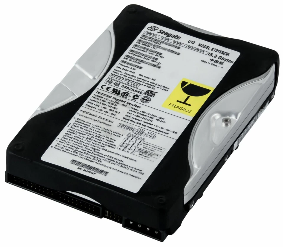 Hard Drive Seagate U10 15.3GB 5400U/Min Pata Ata Ide ST315323A 512KB 3.5'' Inch - Image 2 of 3