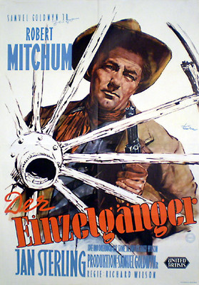 Westernplakat: DER EINZELGÄNGER von 1956 mit Robert Mitchum