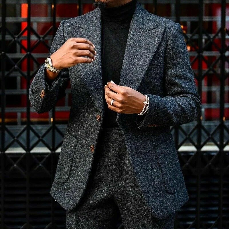 Dark grey tweed clearance blazer