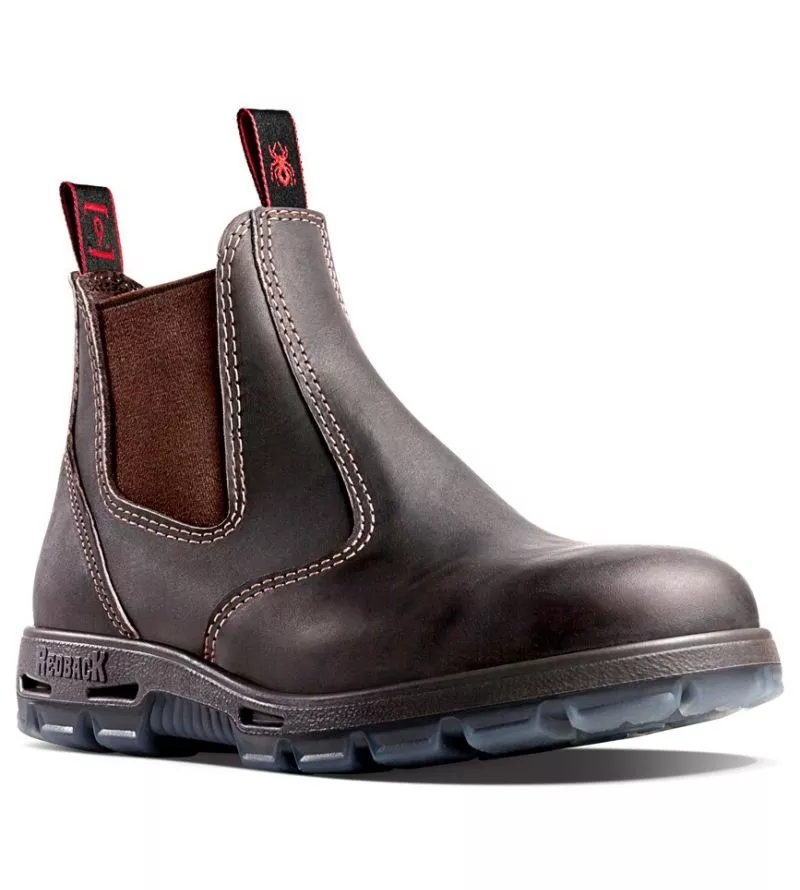 Redback Bobcat Claret Oil Kip UBOK Elastic Soft Toe Work Boots