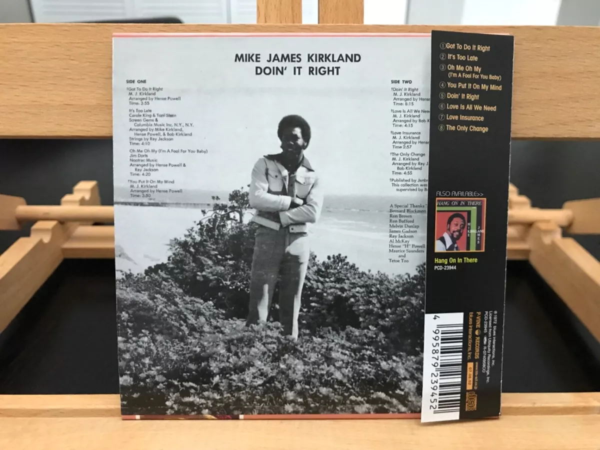 MIKE JAMES KIRKLAND DOIN' IT RIGHT P-VINE RECORDS PCD-23945 CD