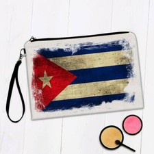 Gift Makeup Bag : Cuba Distressed Flag Vintage Cuban Expat Country Made In USA