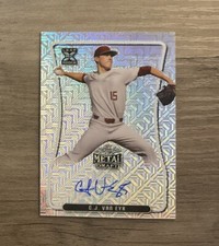 2020 Leaf Metal Draft Silver Mojo CJ Van Eyk #BA-CVE Auto Toronto Blue Jays