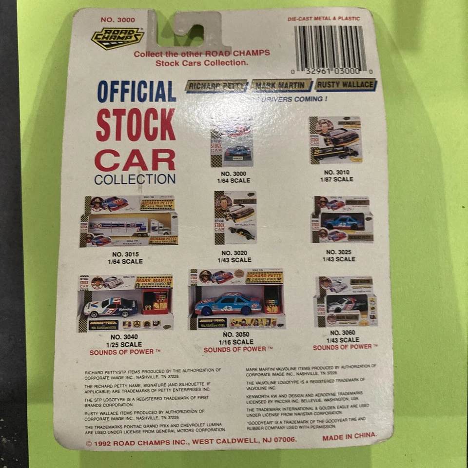 Richard Petty 1992 #43 STP Road Champs 1:64 Nascar Diecast Foto 3 de 3