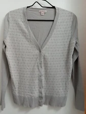 merona cardigan M. Lite gray, office wear lite academy cottage core granny core 