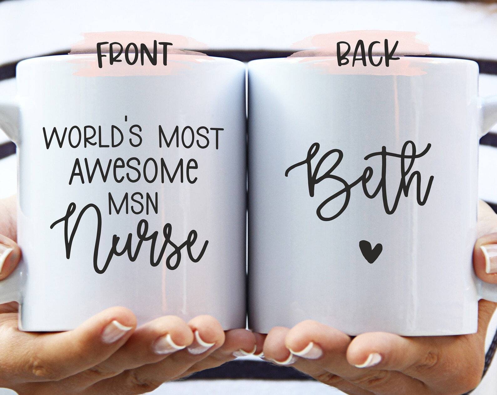 Worlds Most Awesome Msn Nurse Msn Nurse Mug Msn Graduation Gift Custom Msn Nurse