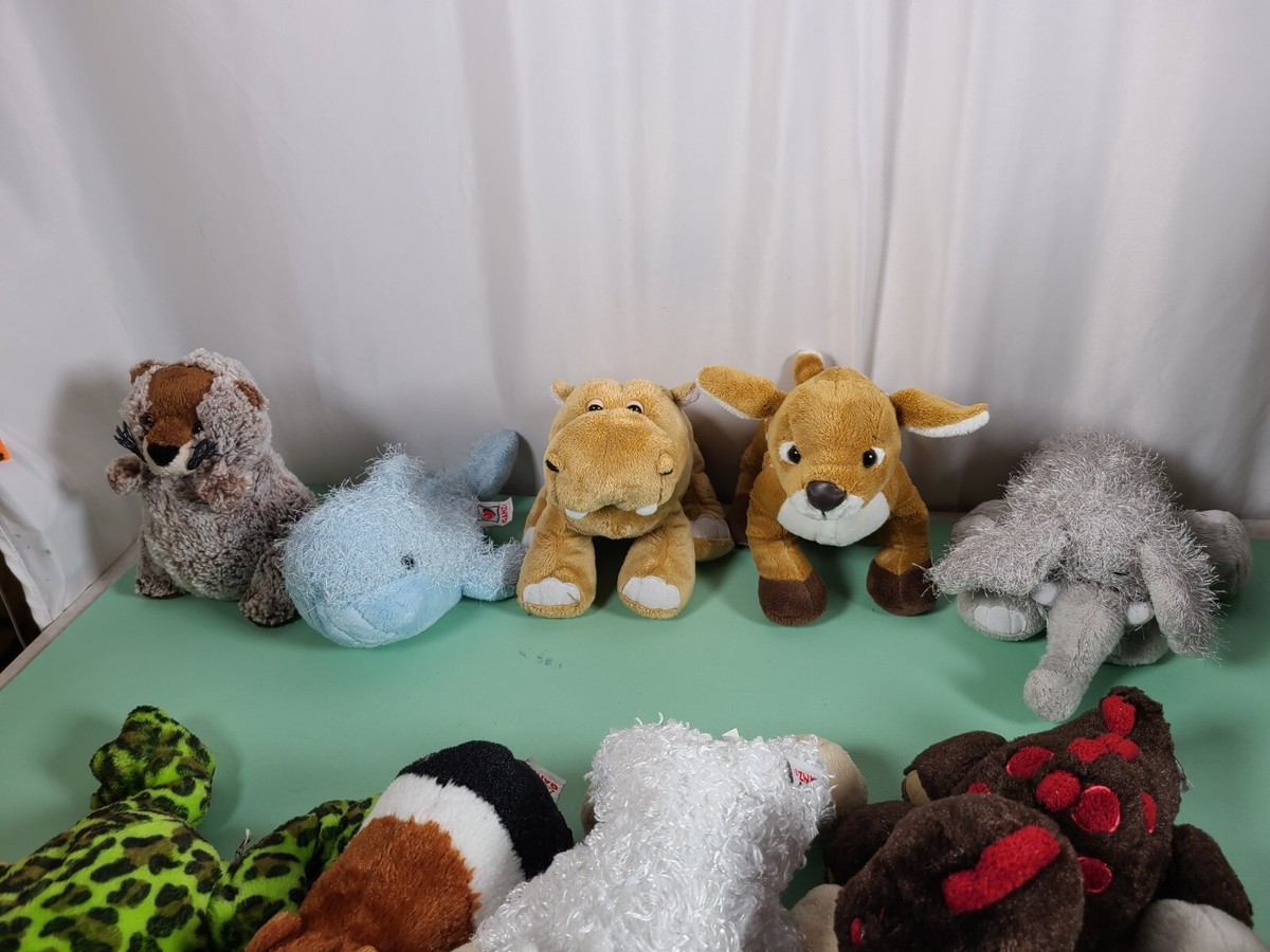 Lot of 15 Plush Ganz Webkinz Frog Pig Dog Whale Panda elephant | eBay