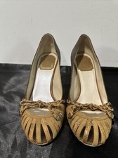 Christian Dior Leather / Suede Strappy Pumps Sz 6.5 US / 36 1/2 EU Pre-owned
