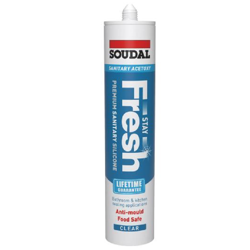 Soudal stay fresh Clear premium silicone anti mould lifetime guarantee - Picture 2 of 5