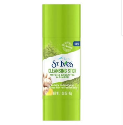 St. Ives Cleansing Stick - 1.59 oz - Matcha Green Tea Ginger Coconut Oil DETOX