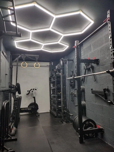 5 HEX Hexagon LED Lighting Car Detail Retail Garage Workshop Home Gym Wall Light - Picture 11 of 18