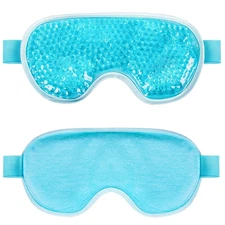 Cooling Gel Eye Mask Reusable Hot & Cold Eye Ice Pack with Plush Backing