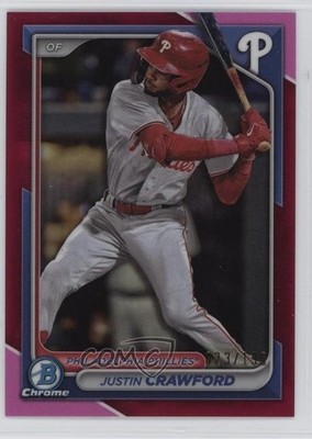 2024 Bowman Chrome Prospects Fuchsia Refractor /199 Justin Crawford #BCP-17 0o4t