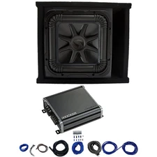 Kicker L7S12 Solo-Baric Subwoofer Ported Box with 46CXA8001 Amp & Install Kit