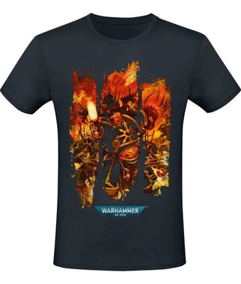 Warhammer 40.000 T-Shirt Herren Hell schwarz Gaming