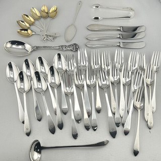 Tiffany & Co. Sterling .925 Silver Silverware Flatware Utensil Set of 37 1272g