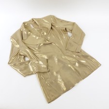 Norma Kamali CLASSIC DOUBLE BREASTED JACKET, GOLD, M Outerwear Coat - New