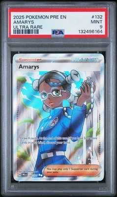 2025 Pokemon Prismatic Evolutions # 132 Amary's Ultra Rare PSA 9