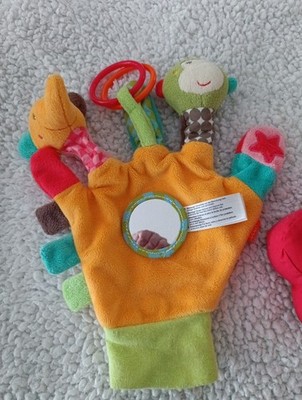 Baby Spiel Animation Handschuh und Greifring von Haba Stoff mit Knisterfolie