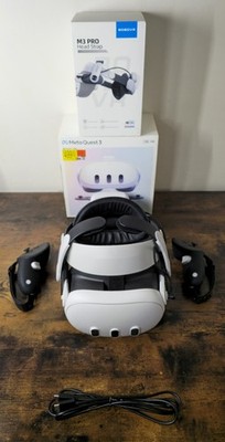 Meta Quest 3 128GB VR Headset BOBOVR M3 Pro Battery Strap Bundle w/ Box