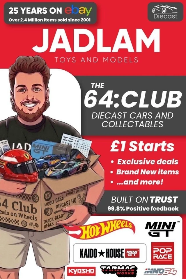 The 64:Club -Diecast Cars. £1 Starts! Hot Wheels, Pop Race, MiniGT and more
