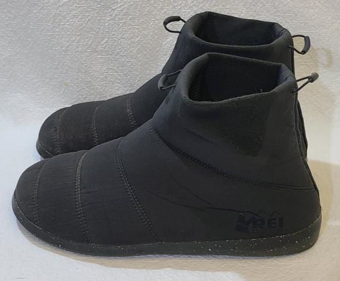 Mens REI Co-op Camp Dreamer Puffer Booties Size: 11 Color: Dark Gray