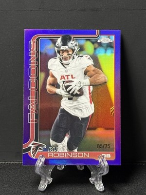 2025-26 Topps Chrome #16 Bijan Robinson True Purple Refractor /75
