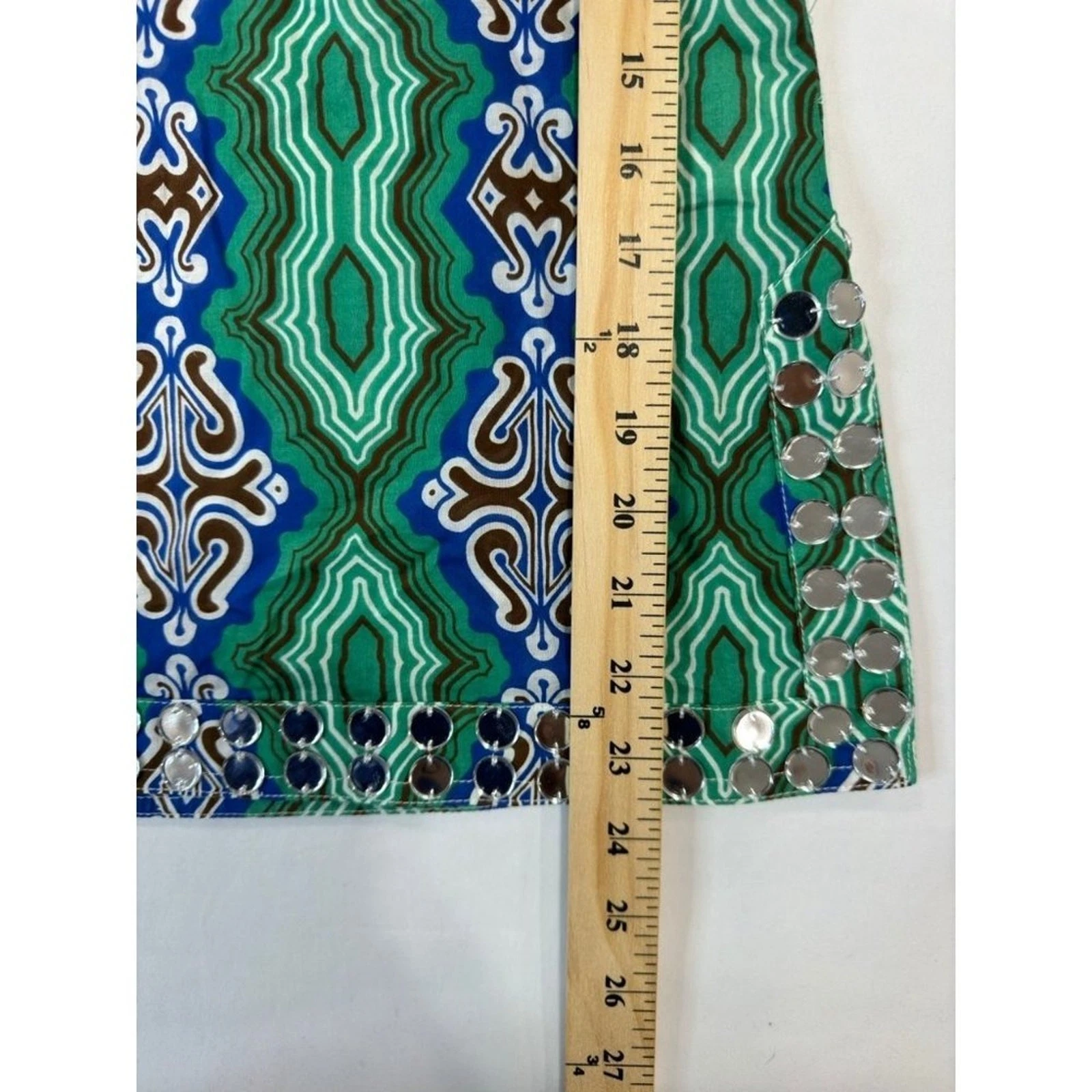 Top tunica Tory Burch Stephanie impreziosito da specchio boho manica lunga 0