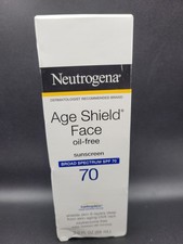 Neutrogena Age Shield Face Oil Free Sunscreen SPF 70 3.0 oz New
