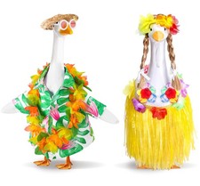 Hawaiian Goose Outfits Set Summer Bikini Lawn Costume for Garden Decoration