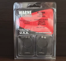 Warne Scope Rings Maxima Series Perm 1" High Height Matte Finish #202 M