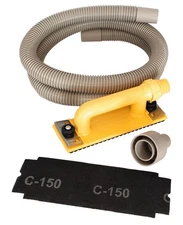 Hyde Tools 09165 Dust-Free Drywall Vacuum Hand Sander with 6-Foot Hose