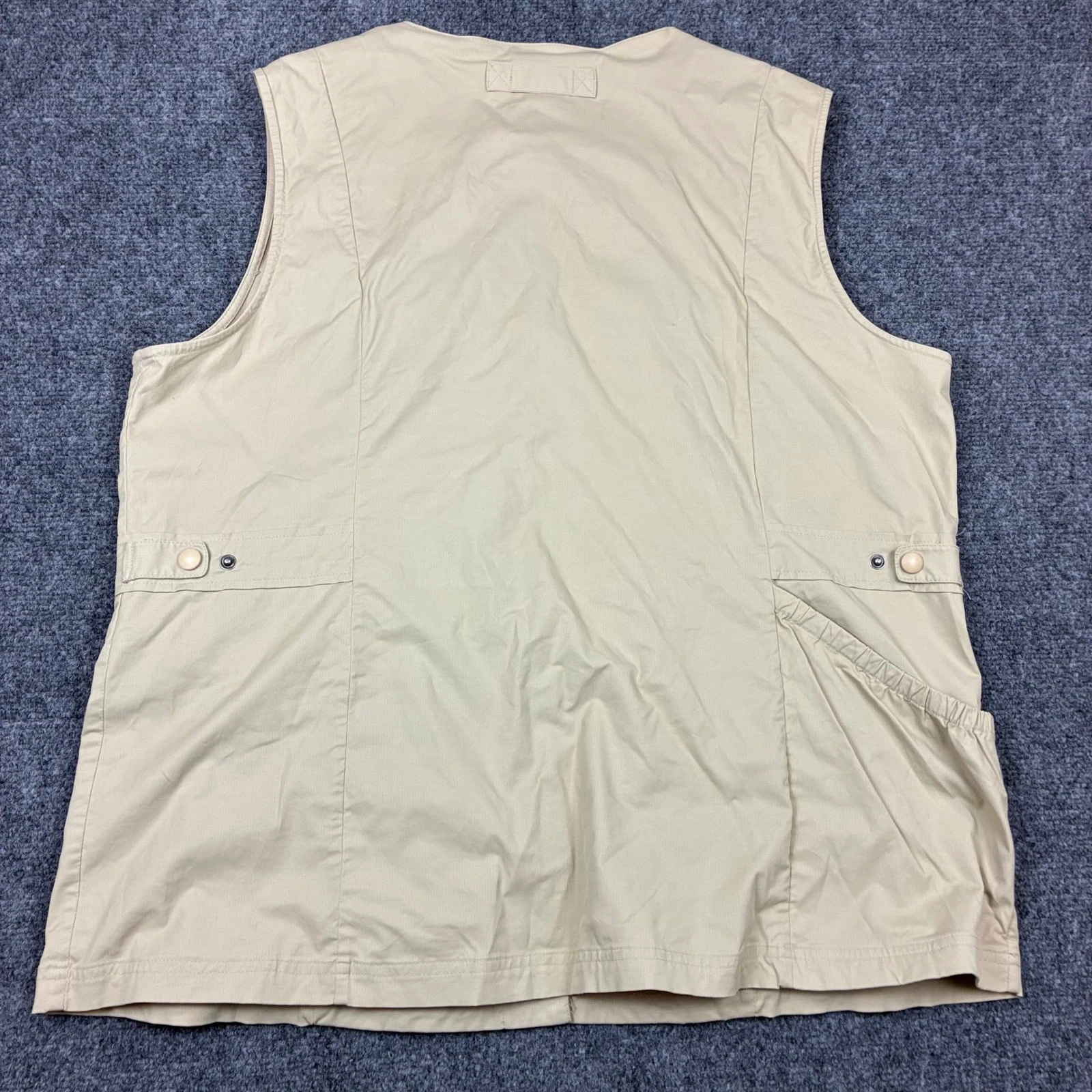 Magellans Travel Gear Utility Vest Khaki Tan Multi Pocket Size XL Fishing Safari - product detail image 5