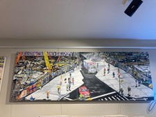 Staten Island Ferry NYC Construction Painting NY New York City Lower Manhattan