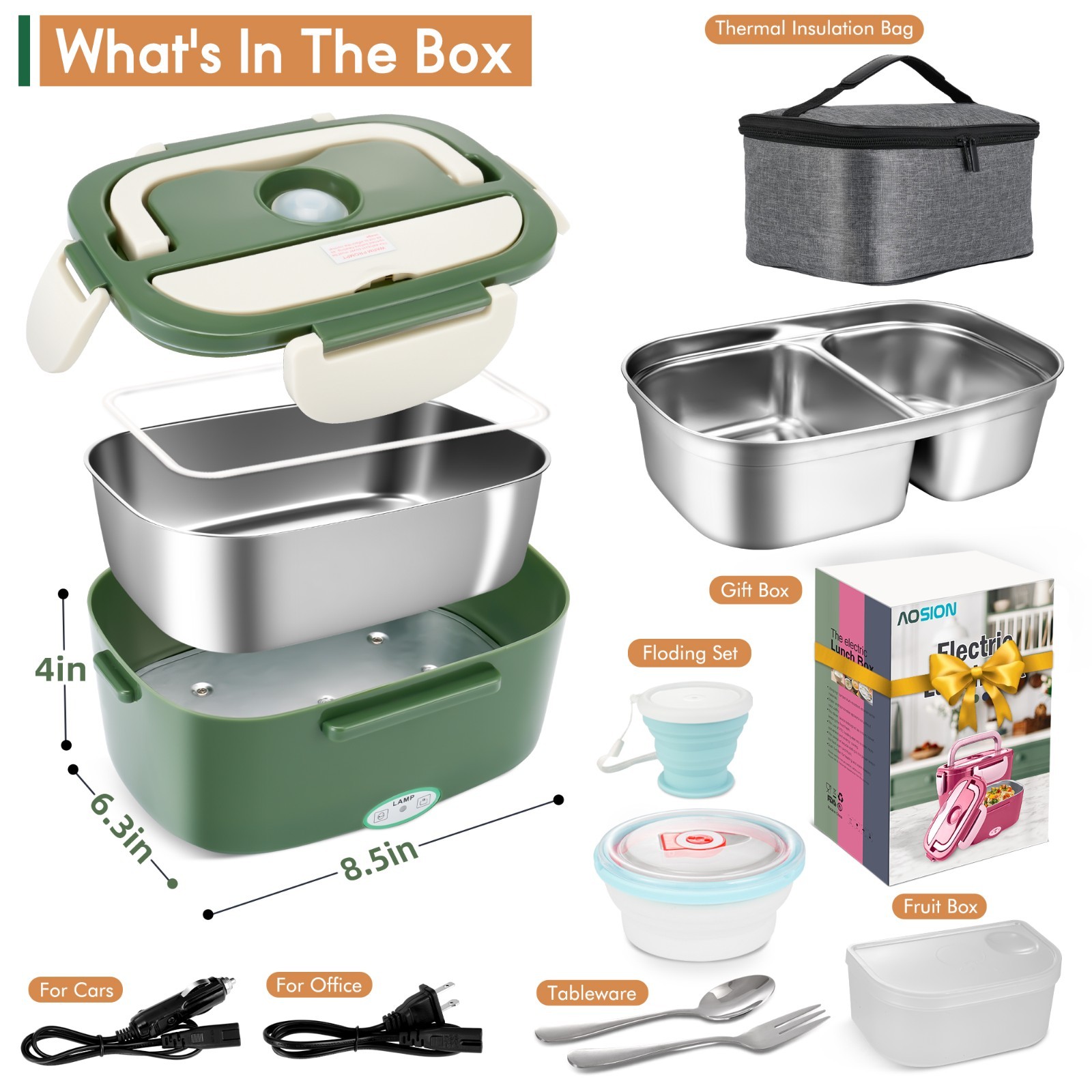 For Adults, 4 In 1 Heating Lunch Box