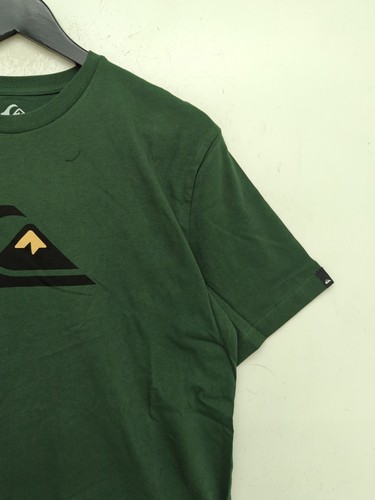 Camiseta para hombre Quiksilver S verde gráfico 100 % algodón básica - Imagen 4 de 5