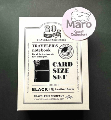 TRAVELERS Notebook Limited Card Size 20th Anniversary Black Set | eBay