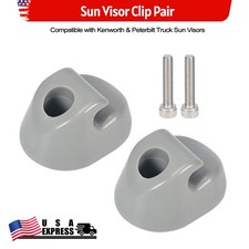 2pcs Sun Visor Clip For Kenworth Peterbilt Truck Interior S16-1023-661 Gray 2pcs Sun Visor Clip For Kenworth Peterbilt Truck Interior S16-1023-661 Gray