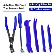 6Pcs Car Trim Removal Tool Set Door Panel Fastener Auto Dashboard Plastic Kit