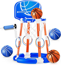 Pool Basketball Hoop with Backboard, Floating Pool Toys for 3-12 Years Old Kids