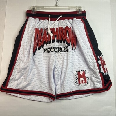 Death Row Records Men's S Headgear Classics Embroidered Mesh Basketball Shorts