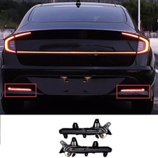 Led Rear Bumper Brake Tail Light Signal Lamp Drl 2x For Hyundai Sonata 2020-2023