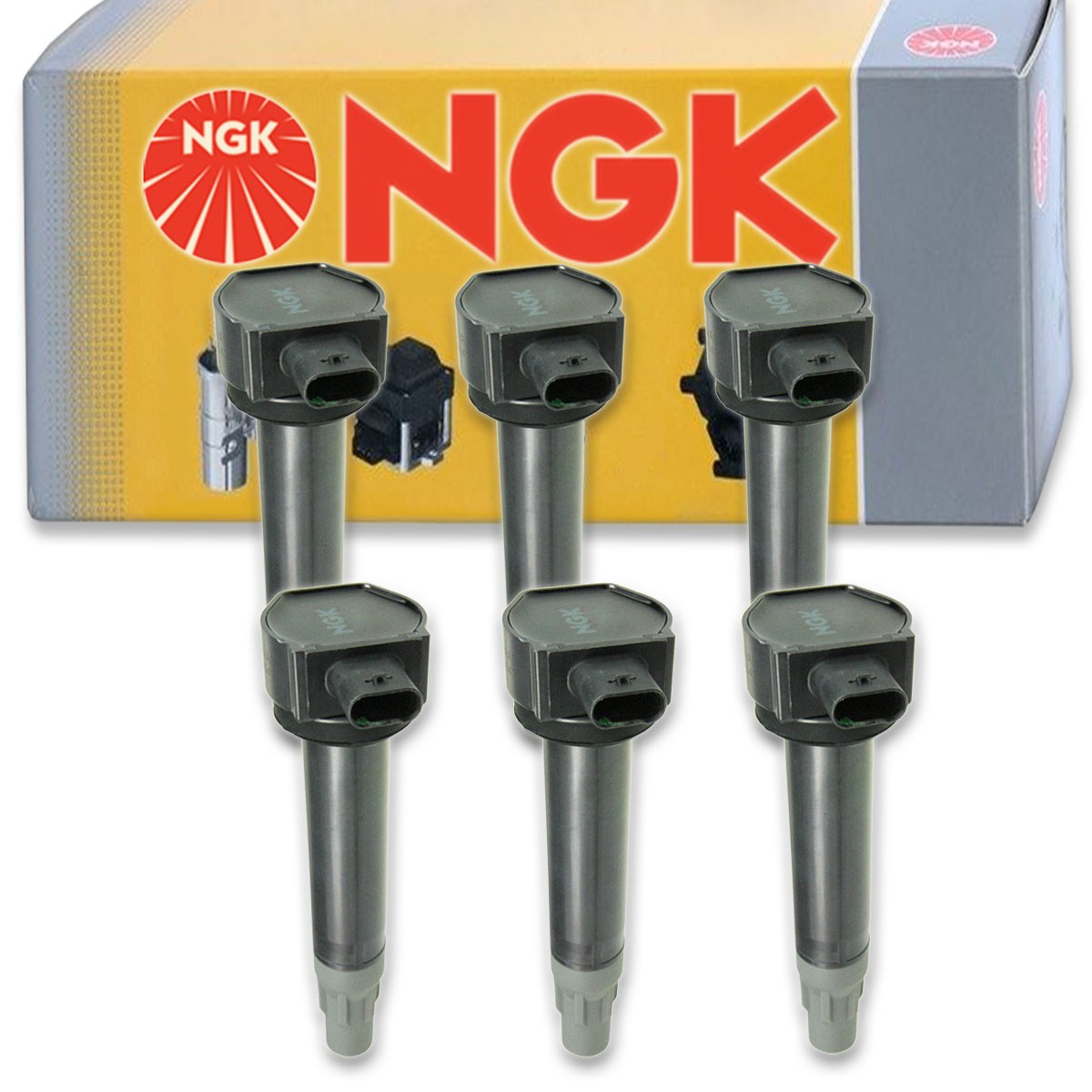 6 pcs NGK Ignition Coil for 2006-2010 Chrysler Sebring 3.5L 2.7L V6 - Spark dq