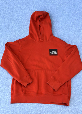 The North Face Kids Large Orange Box Logo Hoodie - E55