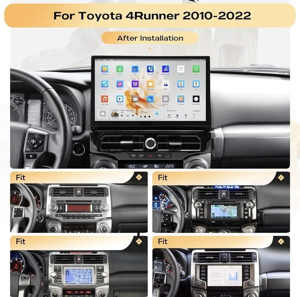 14.6" QLED 8+256GB Firstnav Toyota 4Runner 2010-2023 Apple CarPlay/Android Auto - Image 2 of 4